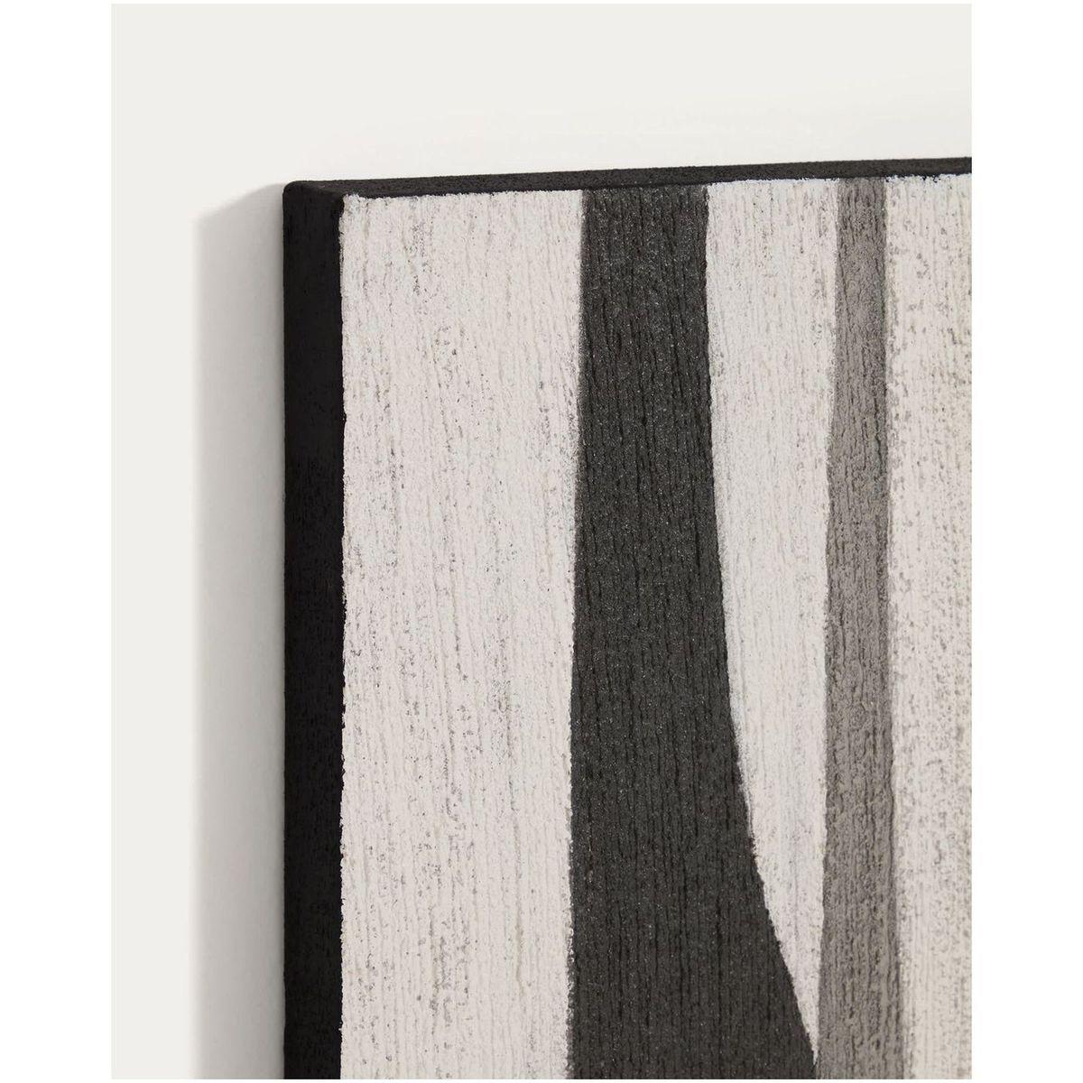 Abstraktes Bild Onure in Schwarz und Weiss 80x100