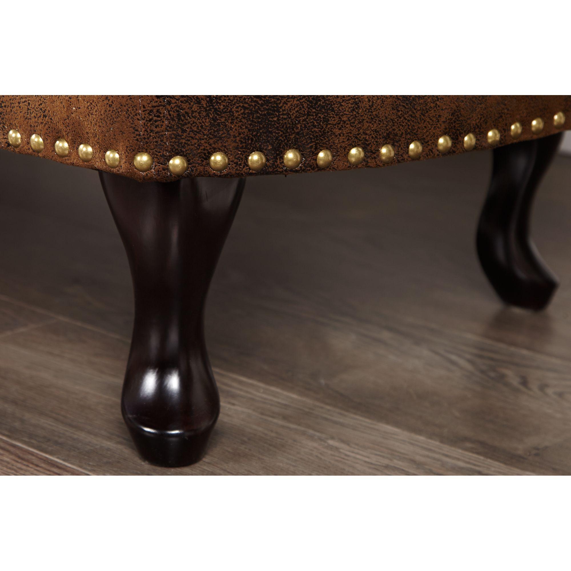 Chesterfield Recamiere braun Vintage