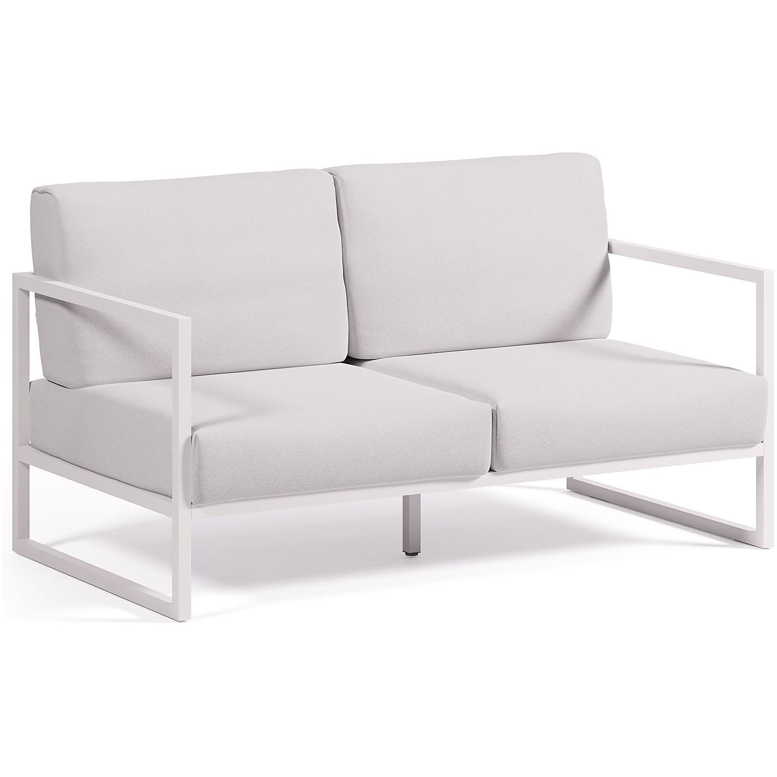 2-Sitzer-Sofa Comova 100% outdoor weiss und Aluminium weiss 150 cm