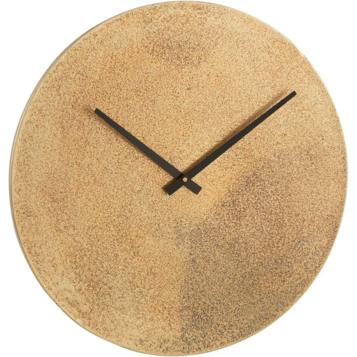 Wanduhr rund Metall gold 37x37