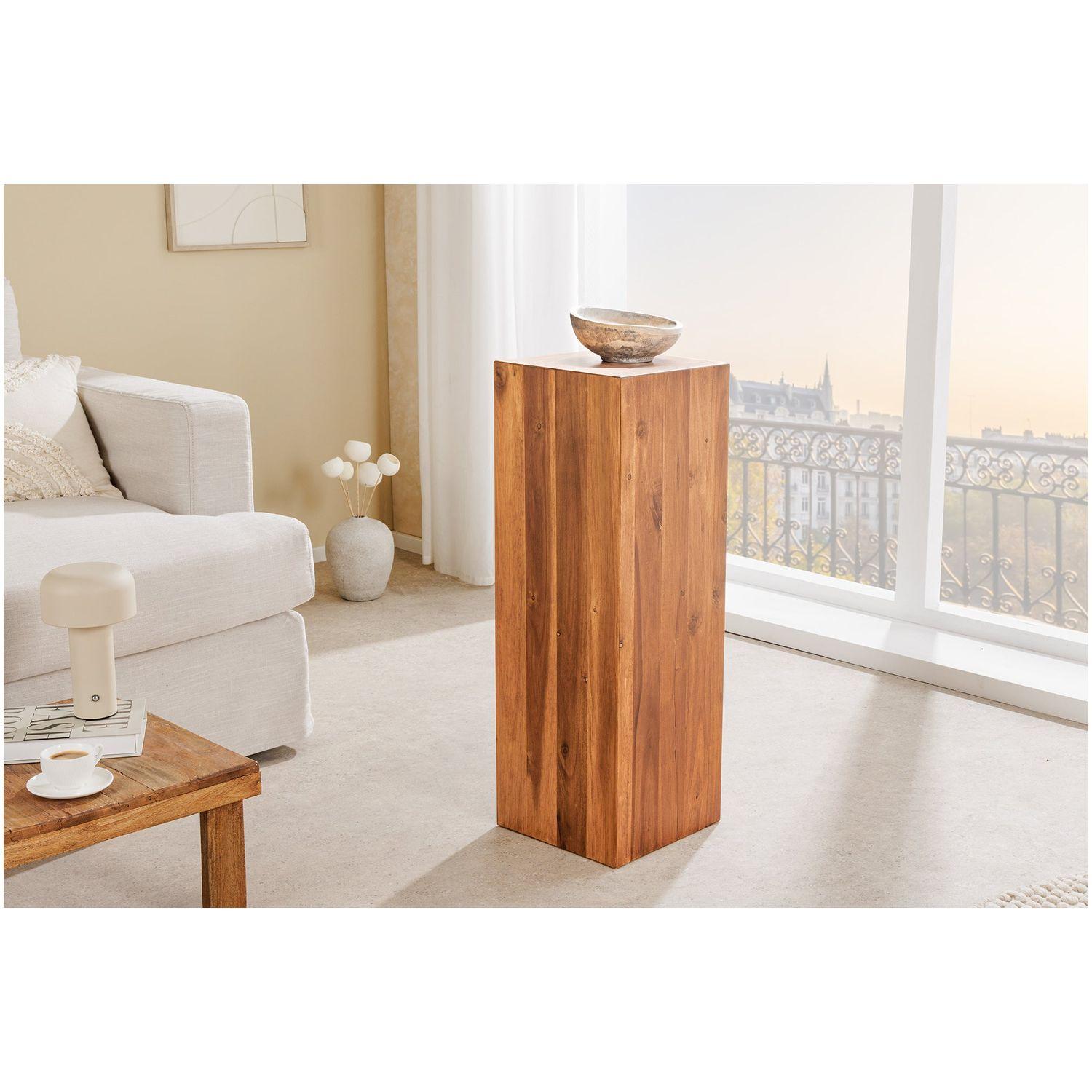 Deko Säule Akazienholz naturbraun H75