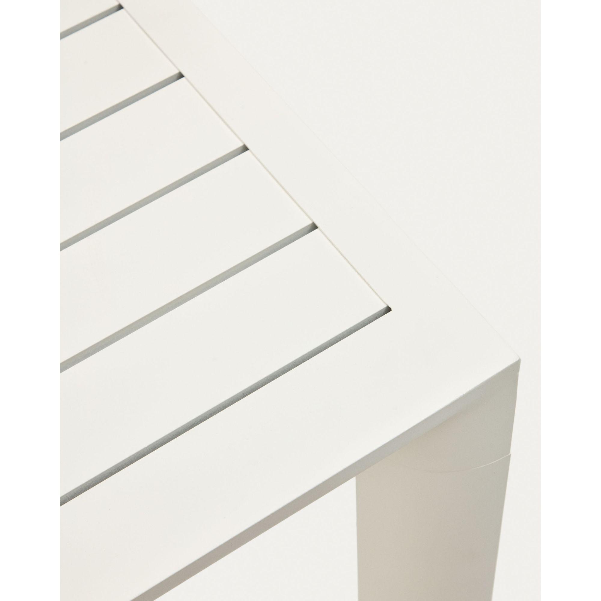 Gartentisch quadratisch Culip Aluminium weiss 77x77