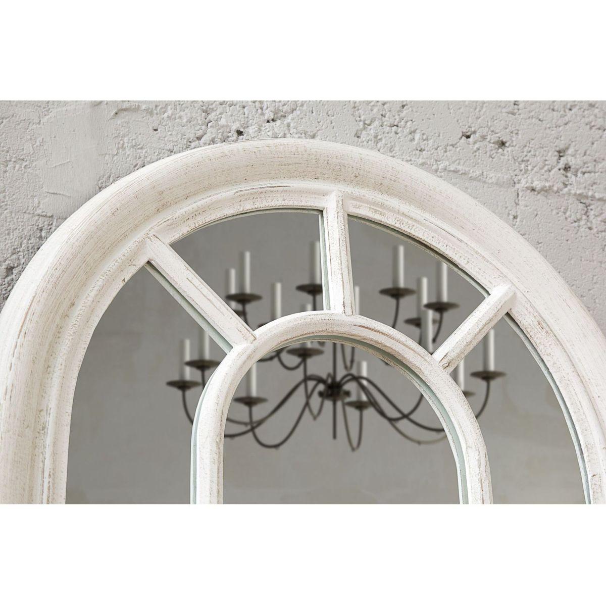 Wandspiegel Standspiegel Fenster Castle 140x60 Shabby Chic weiss