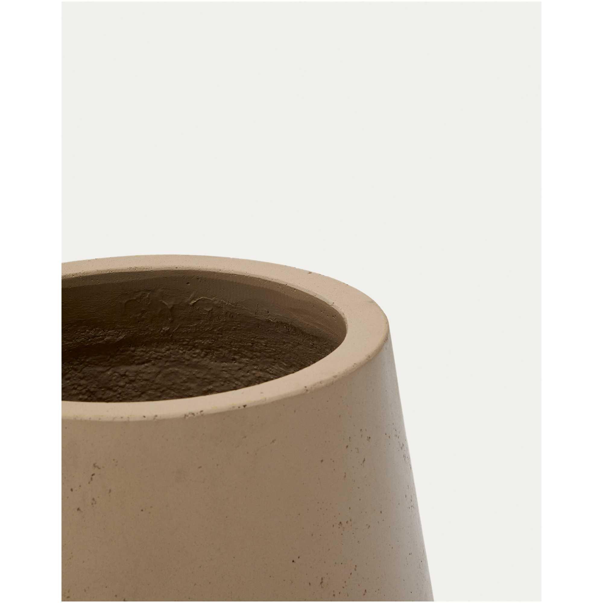 Blumentopf Calun aus Zement in Beige 50x50
