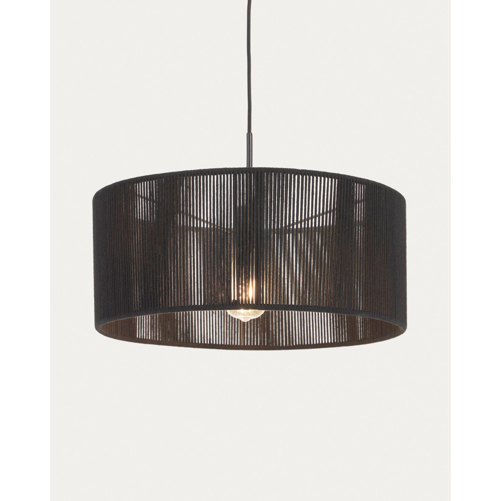 Cantia Lampenschirm für Deckenlampe aus Baumwolle schwarz Ø 47 cm