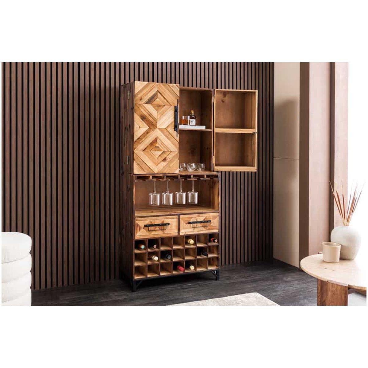 Barschrank Bologna Kiefernholz natur 71x160