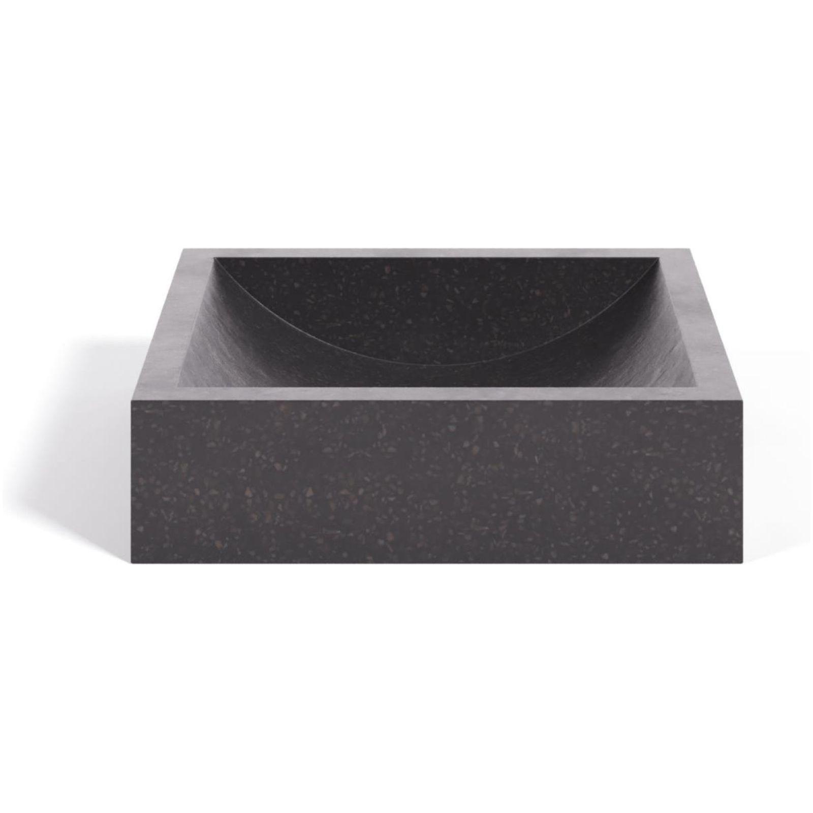 Aufsatzwaschtisch Delina Terrazzo schwarz 40x45