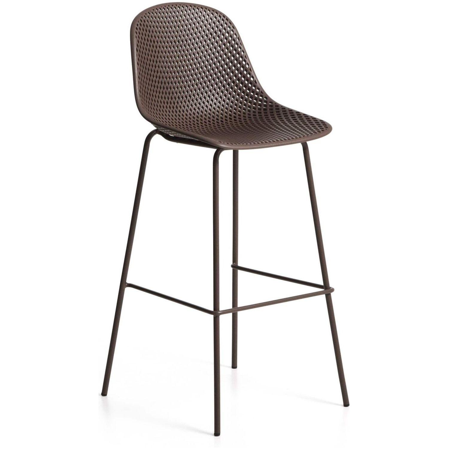 Barhocker Outdoor Garten Quinby Quinby braun Sitzhöhe 75