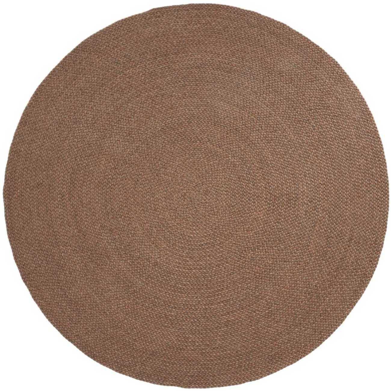 Gartenteppich rund Despas aus synthetischen Fasern terrakotta 200x200