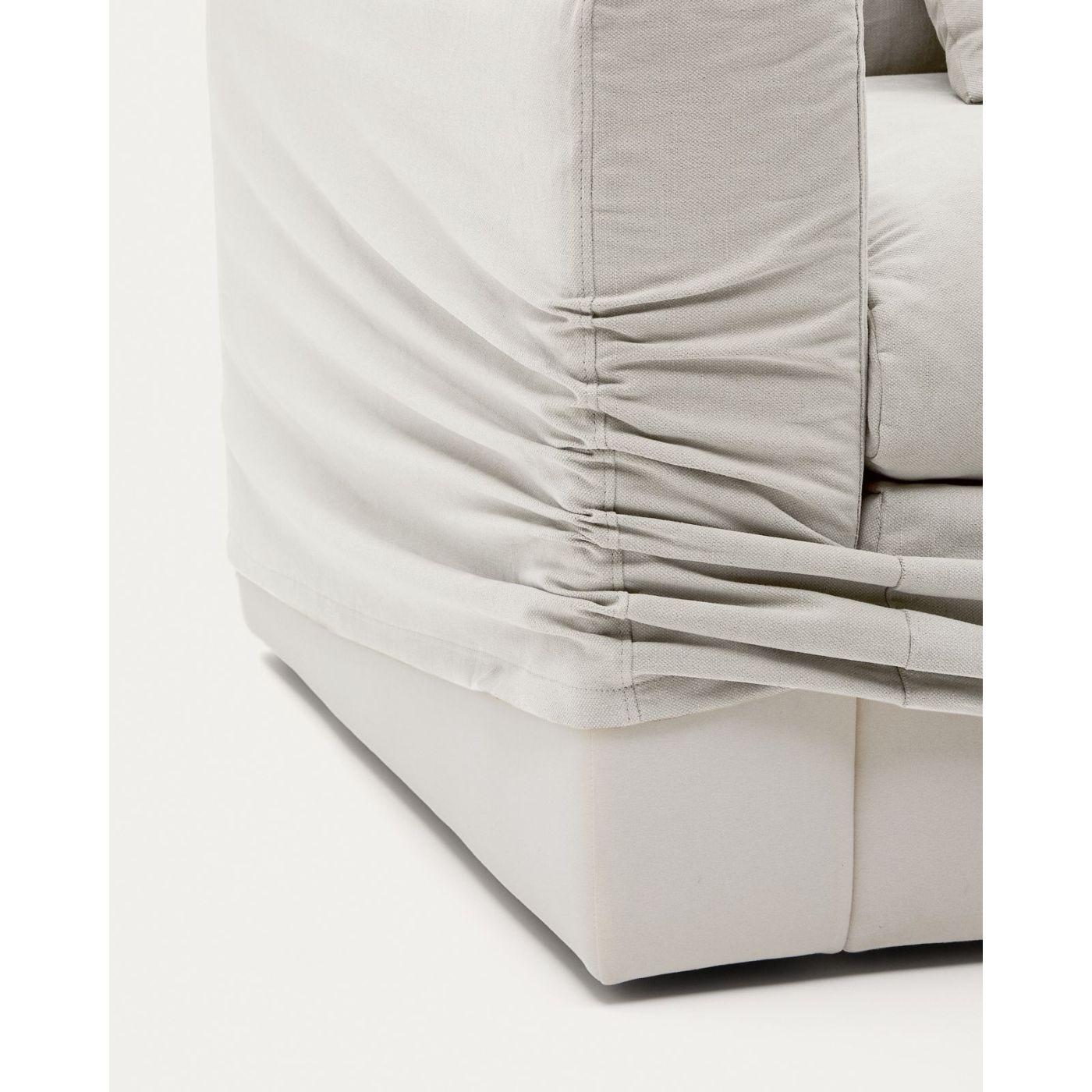Bezug für Nora Loveseat Sessel aus Leinen und Baumwolle naturfarben