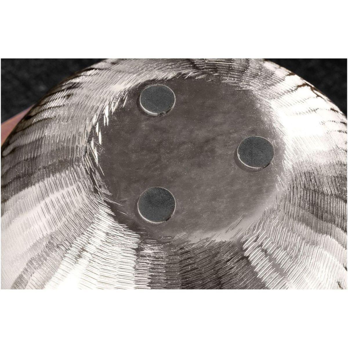 Deko Schale Bazzar mit Griff Hammerschlag silber 40x40