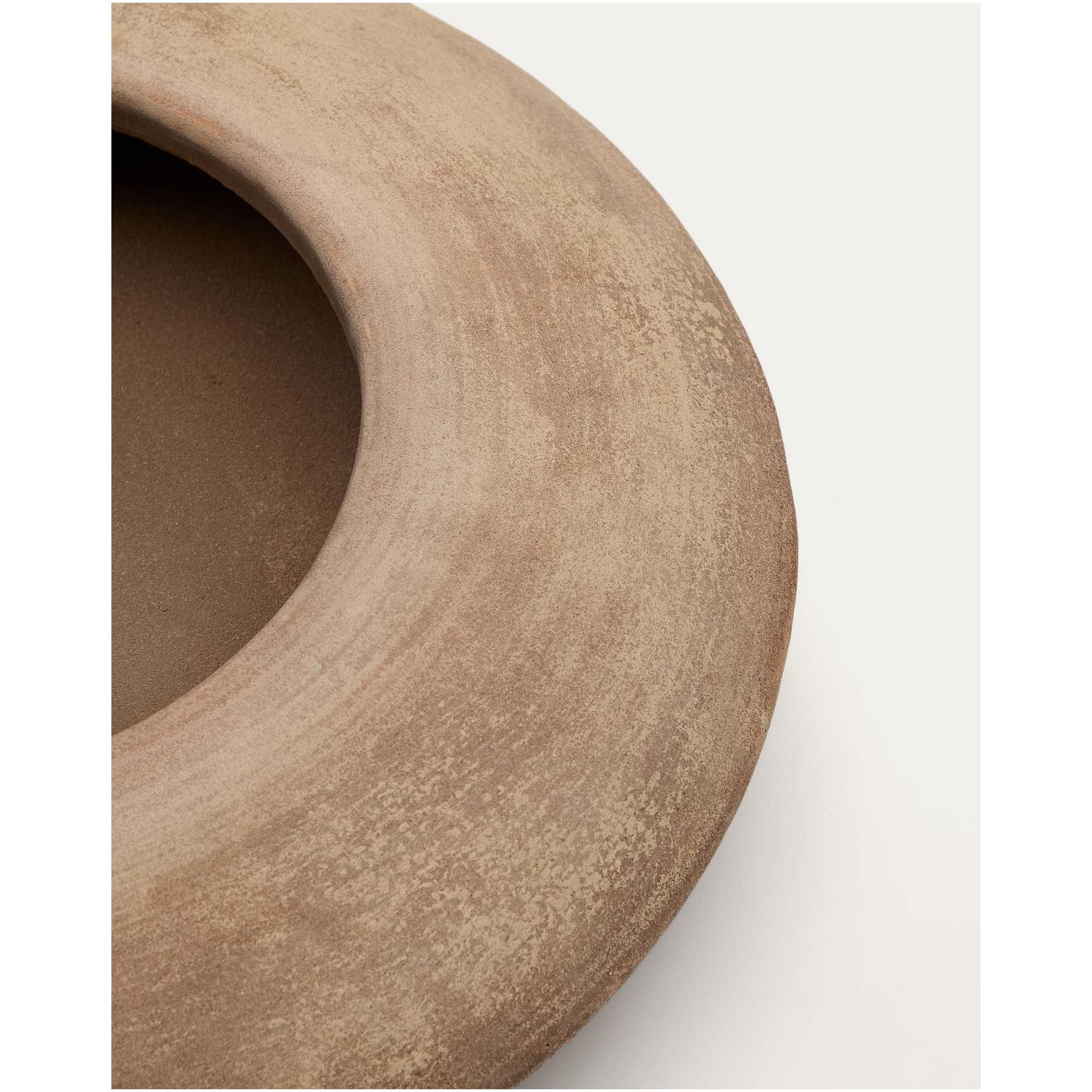 Blumentopf rund Rivor Terrakotta mit Finish in natürlichem Farbton 50x50