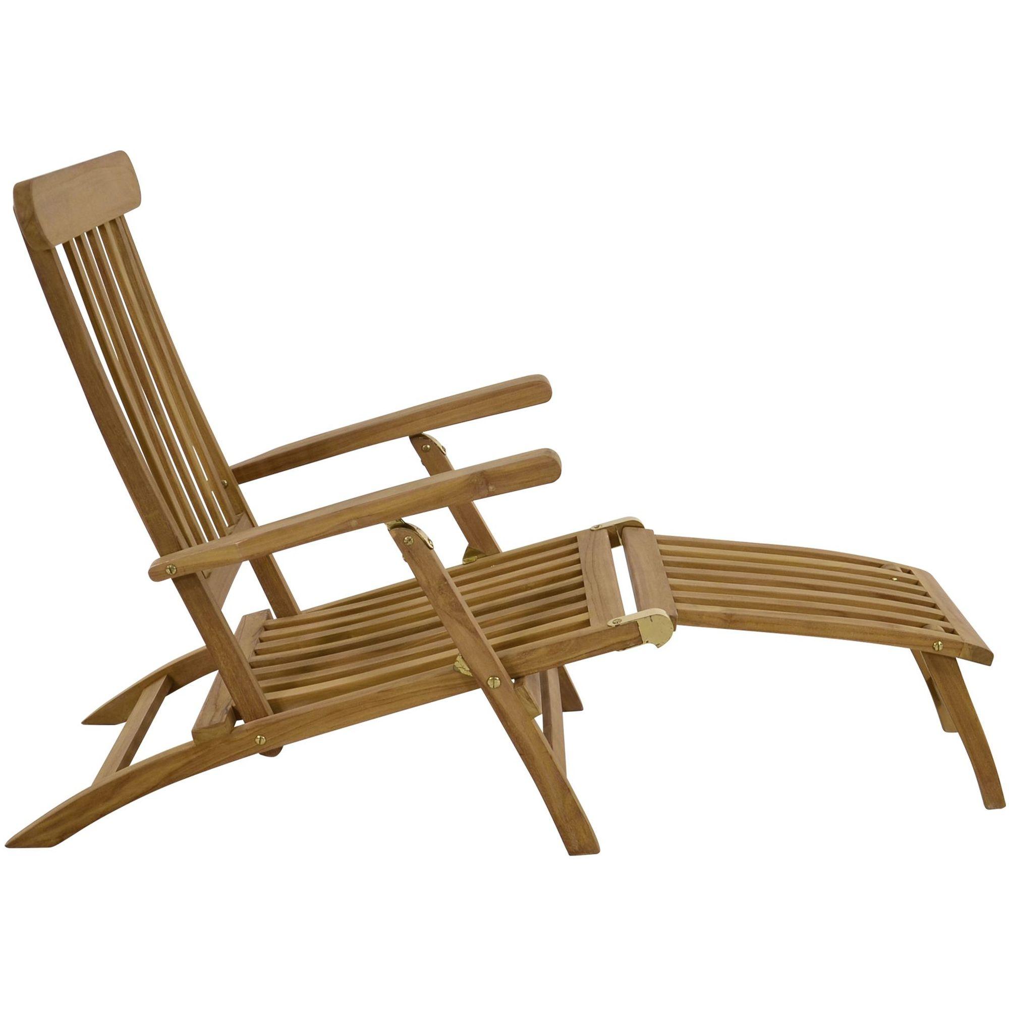 Liegestuhl Deckchair Teak (verstellbar)