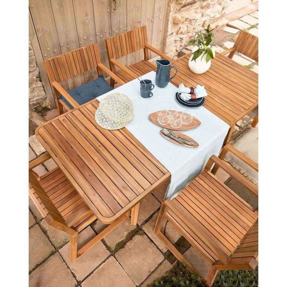 Garten Esstisch Verena Akazienholz 90x143-200 (ausziehbar)