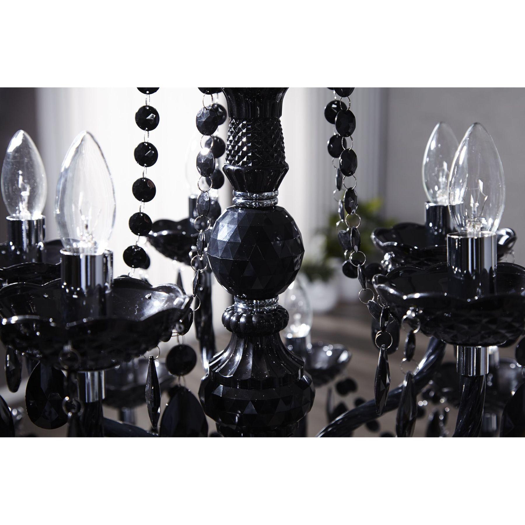 Kronleuchter Crystals 15-armig schwarz