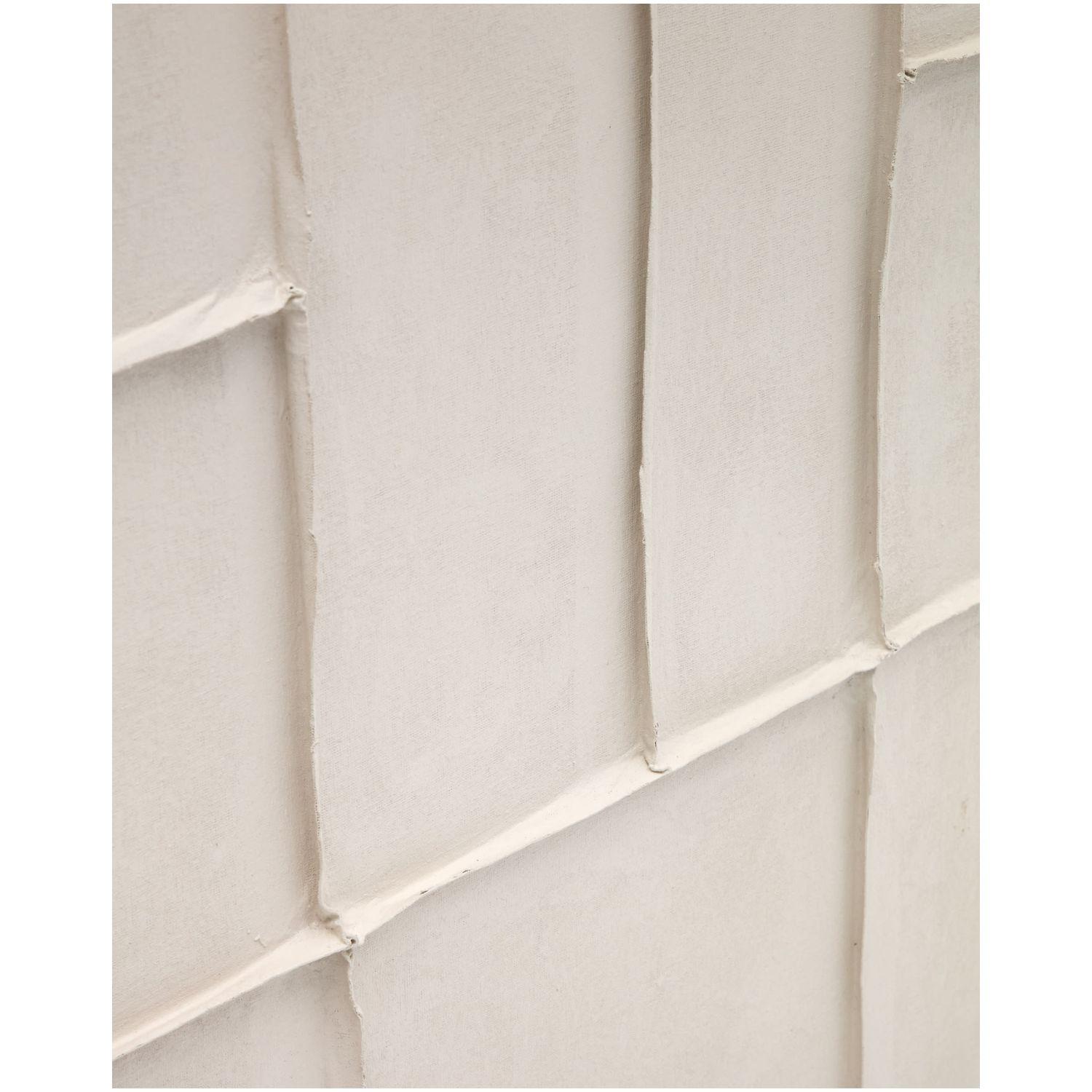 Bild Klis aus Leinen mit geometrischen Formen weiss 120x200