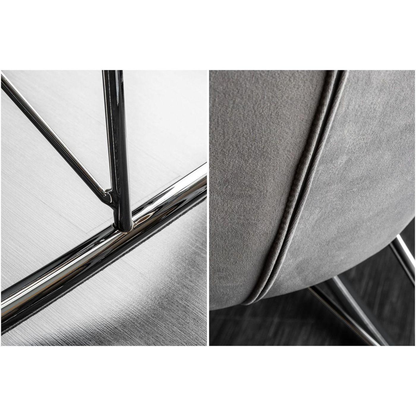 Schaukelsessel Schaukelstuhl Norway Swing Samt grau