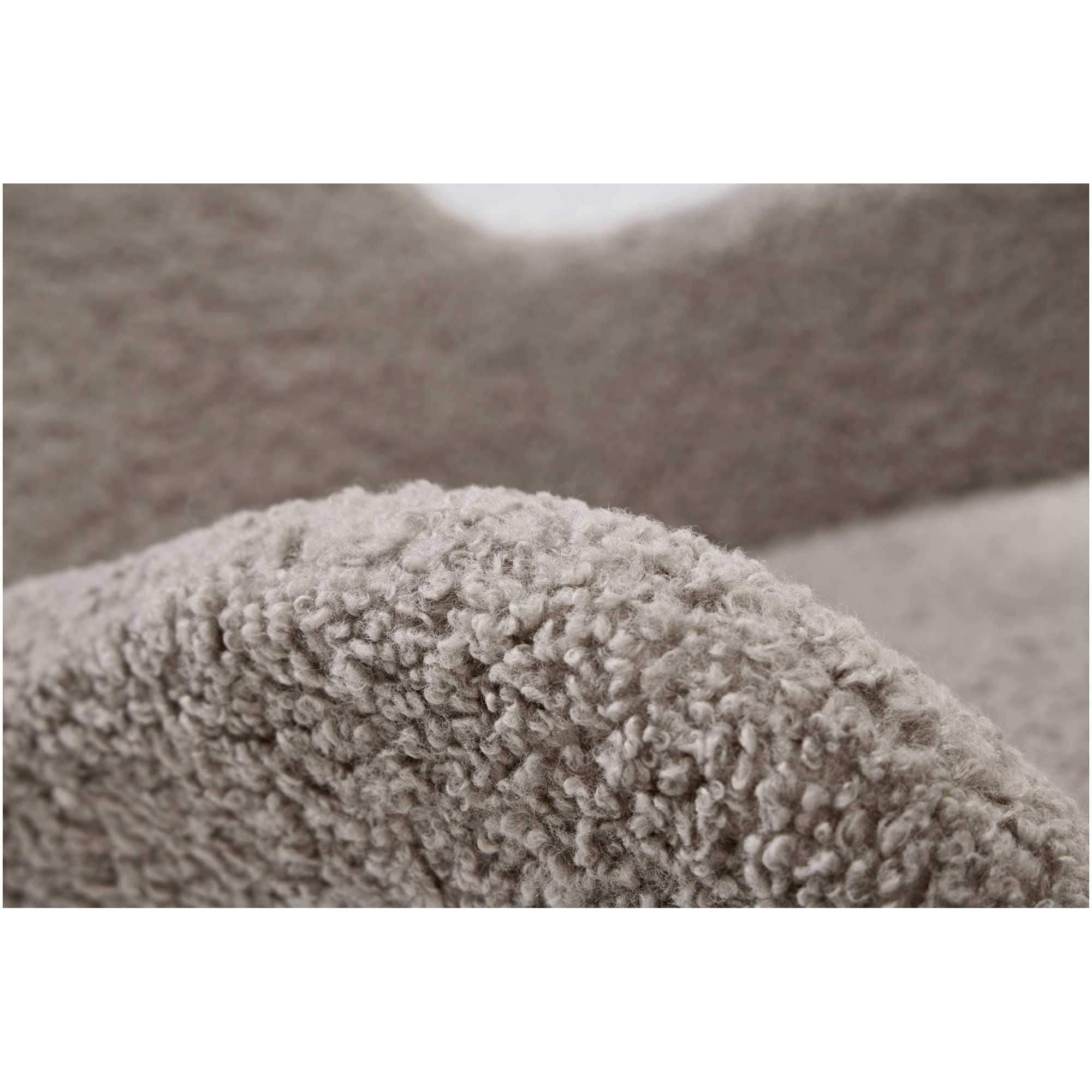 Schaukelstuhl Schaukelsessel Norway Swing Bouclé Stoff champagne greige