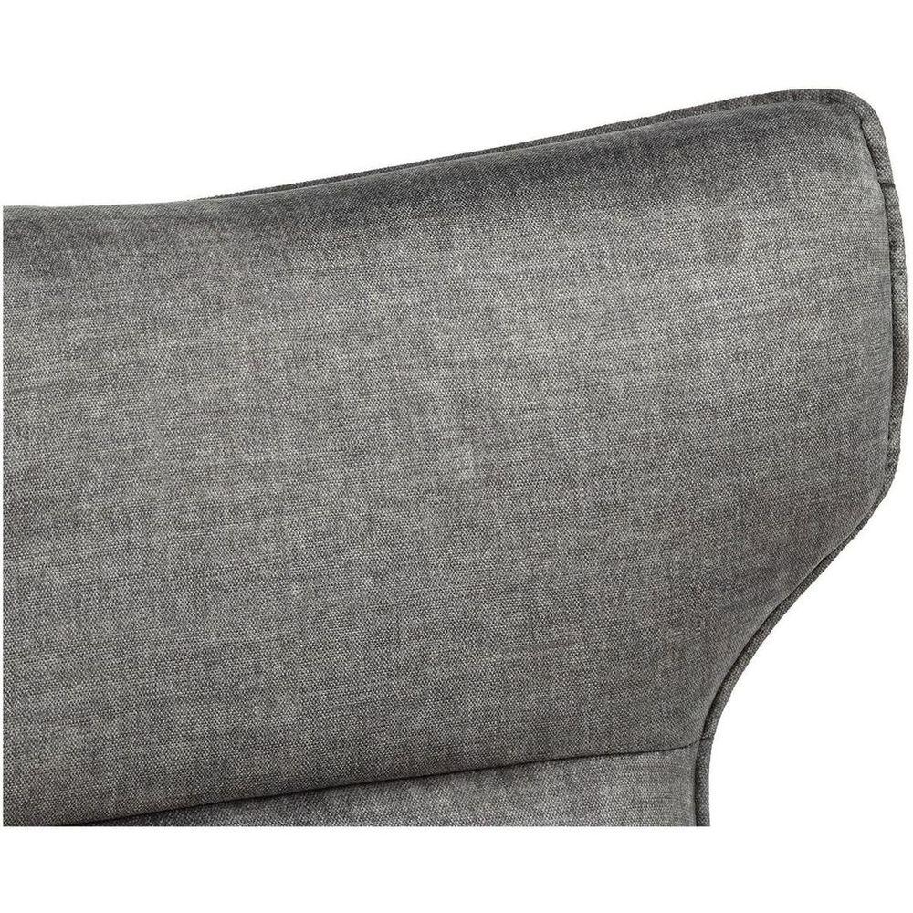 Relaxsessel drehbar Vana Samt Stoff grau Metall schwarz