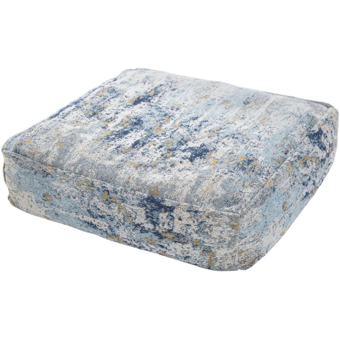 Bodenkissen Satura 70x70 blau beige