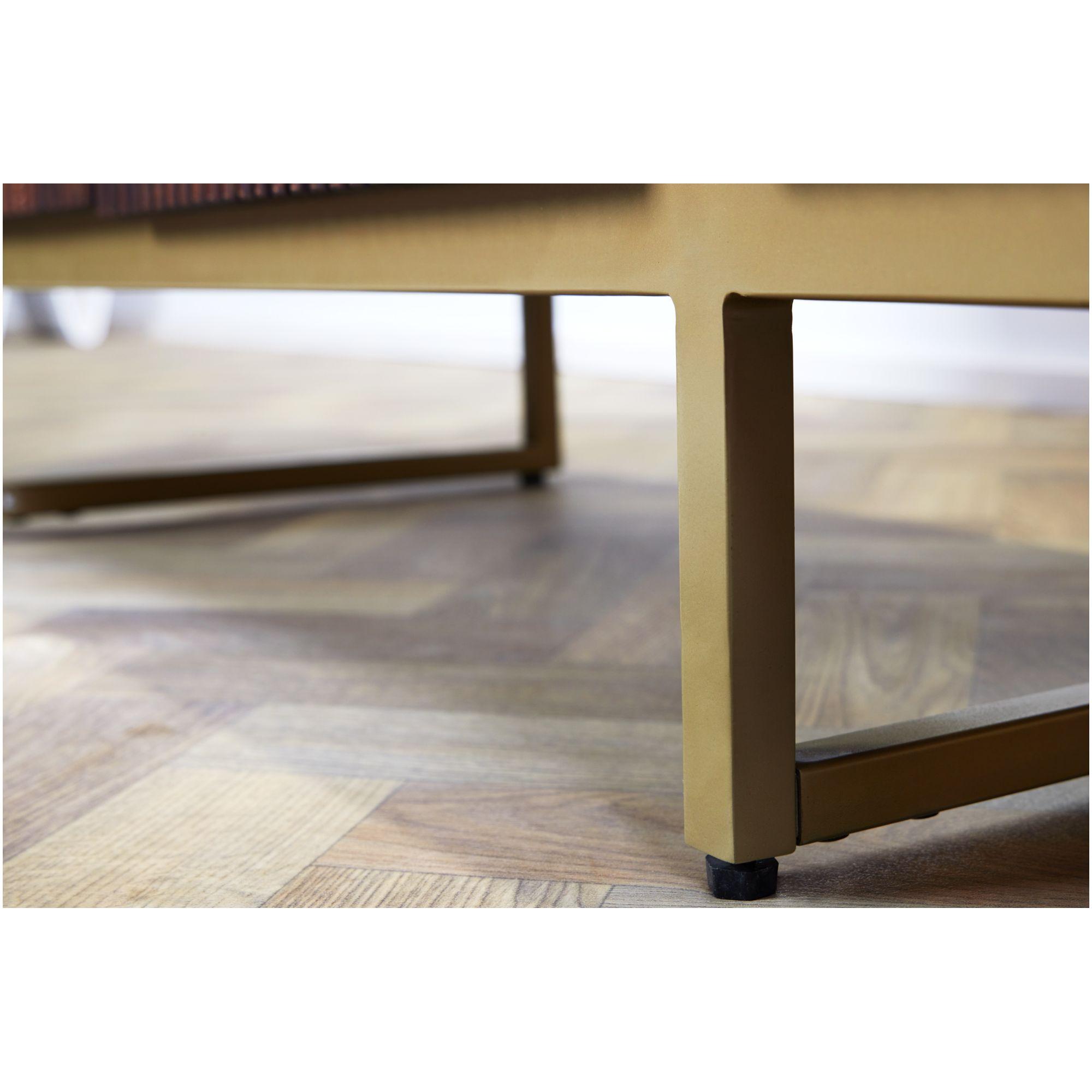 Sideboard abgerundet Cazeno Gold Mangoholz braun 160