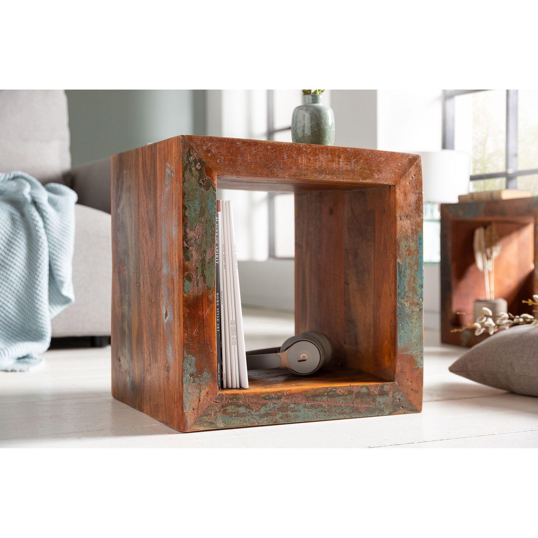 Beistelltisch Holzhocker Mumbai Recyclingholz