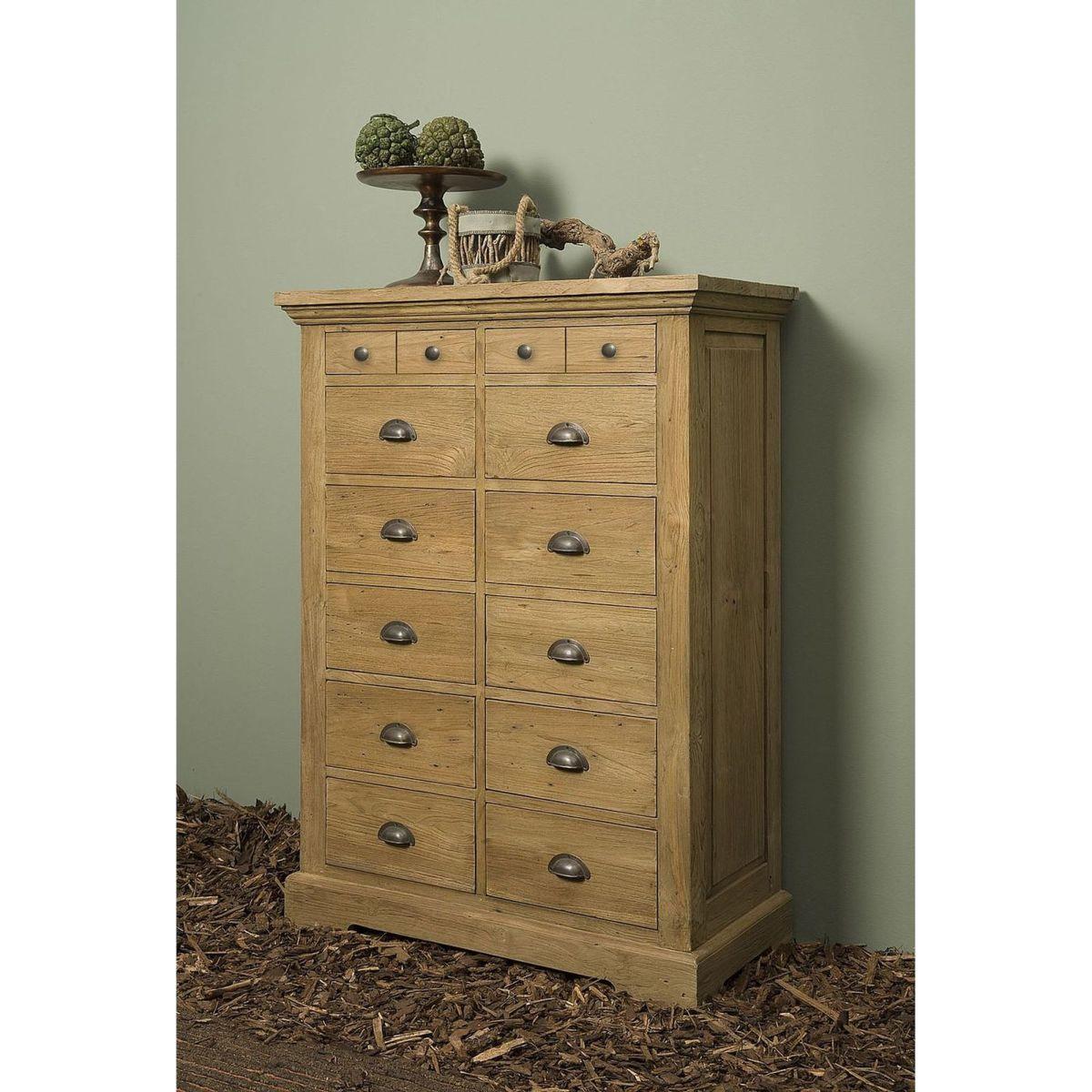 Hochkommode Provence 88x120 Teakholz