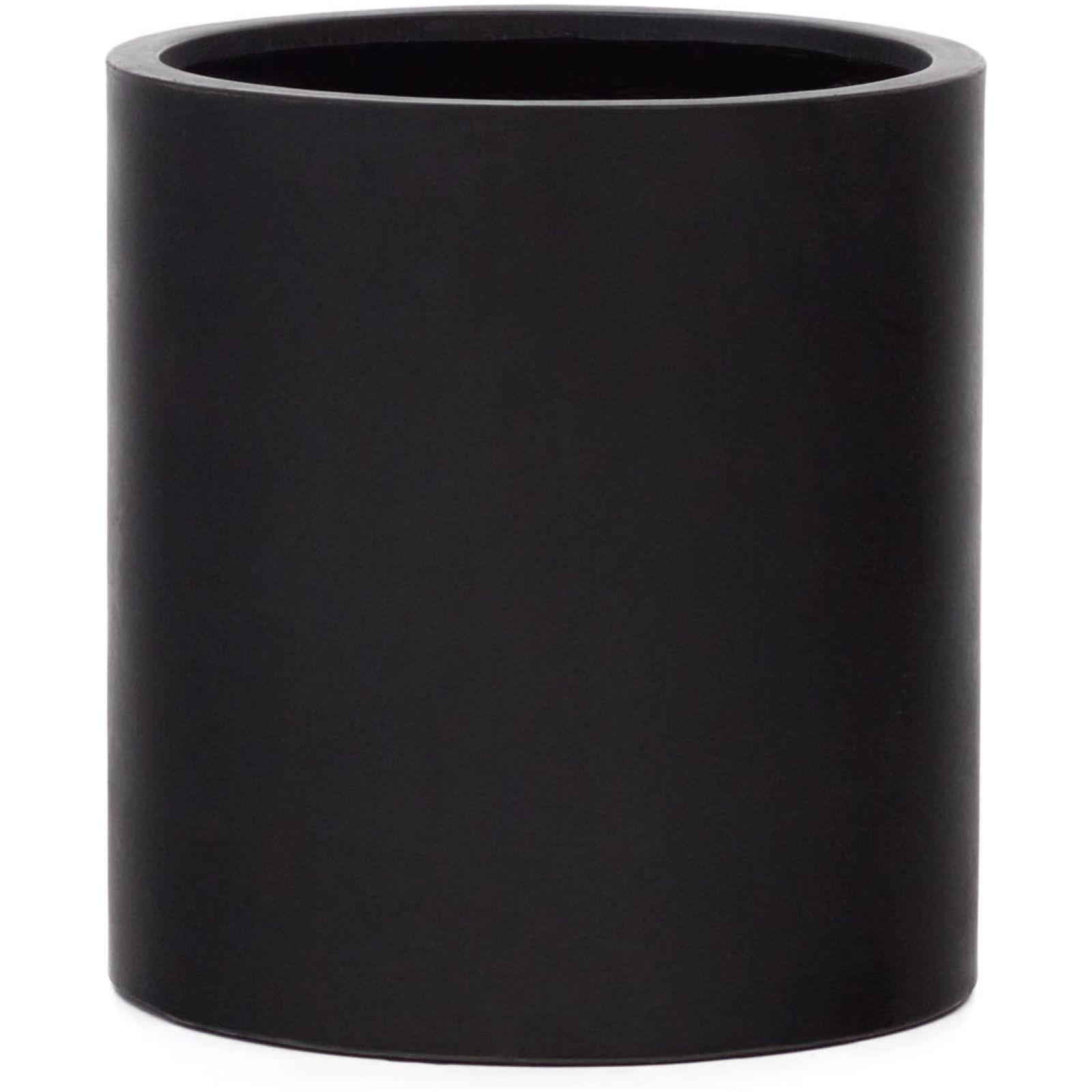 Blumentopf Aiguablava aus Zement in schwarz 52x52