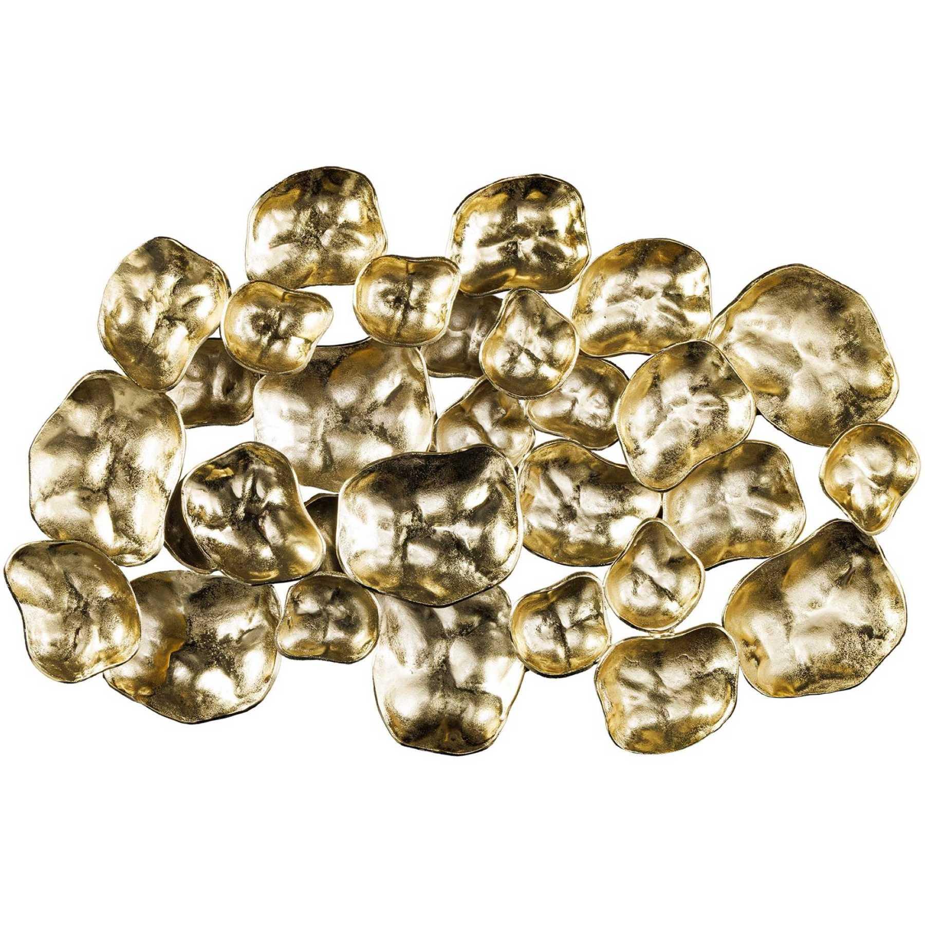 Wanddekoration Bowl Metall gold 100cm Handgemacht