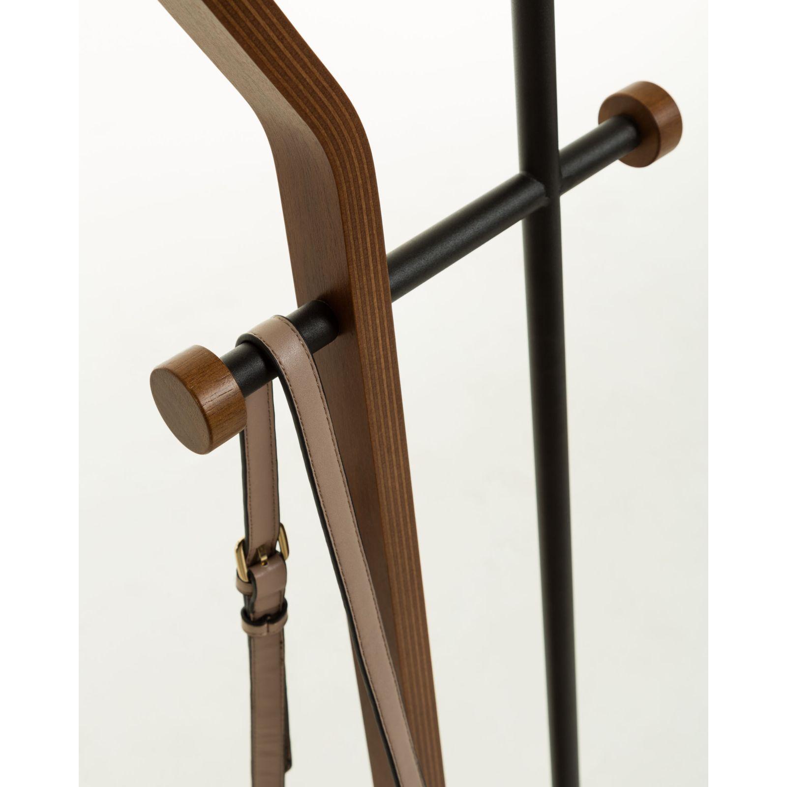 Garderobenständer Magali Walnussfurnier Stahl 172 cm