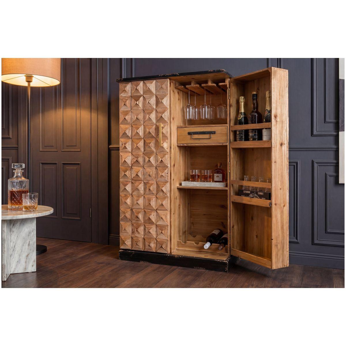 Barschrank Bologna Kiefernholz natur 79x123