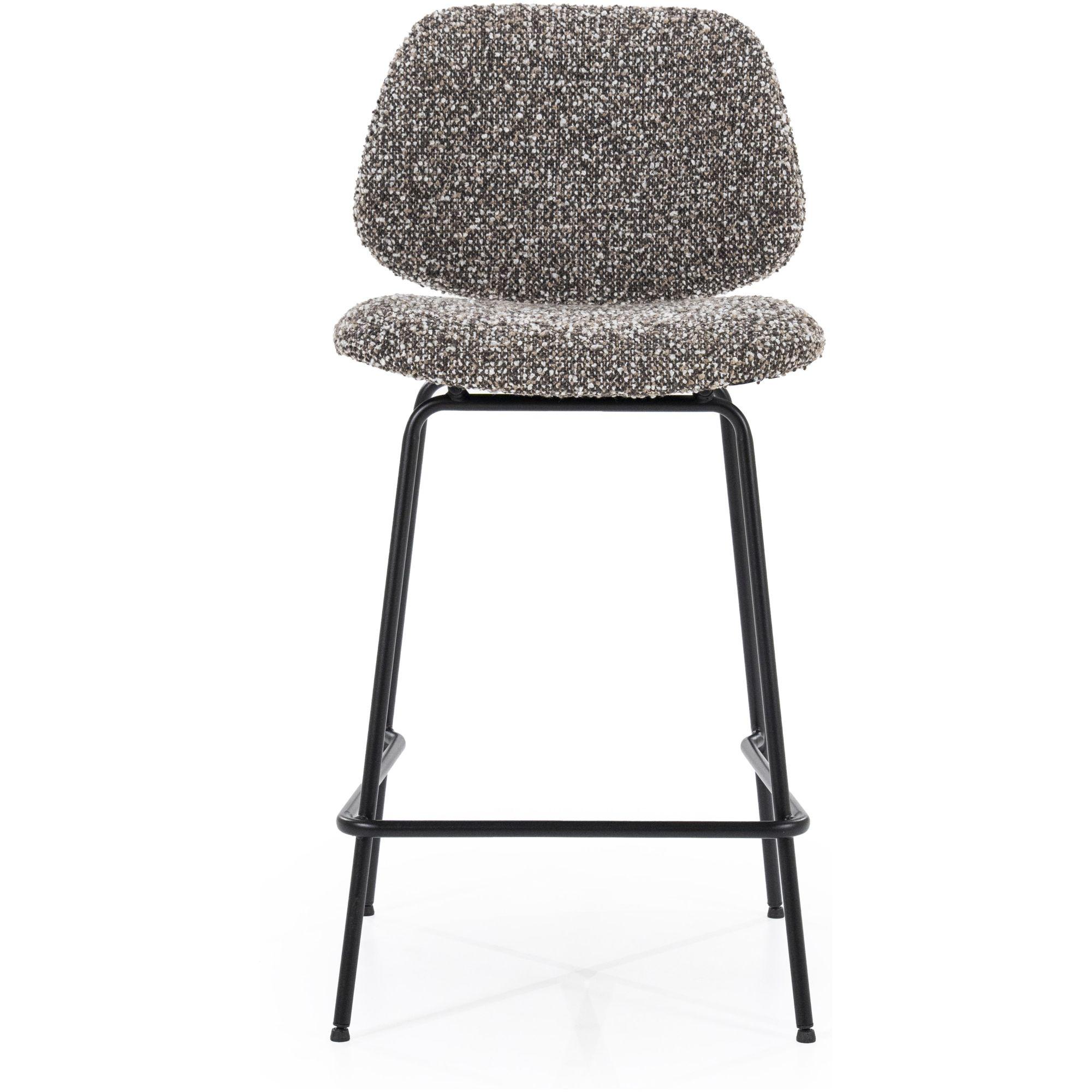 Barhocker Bella Bouclé Stoff taupe Sitzhöhe 66