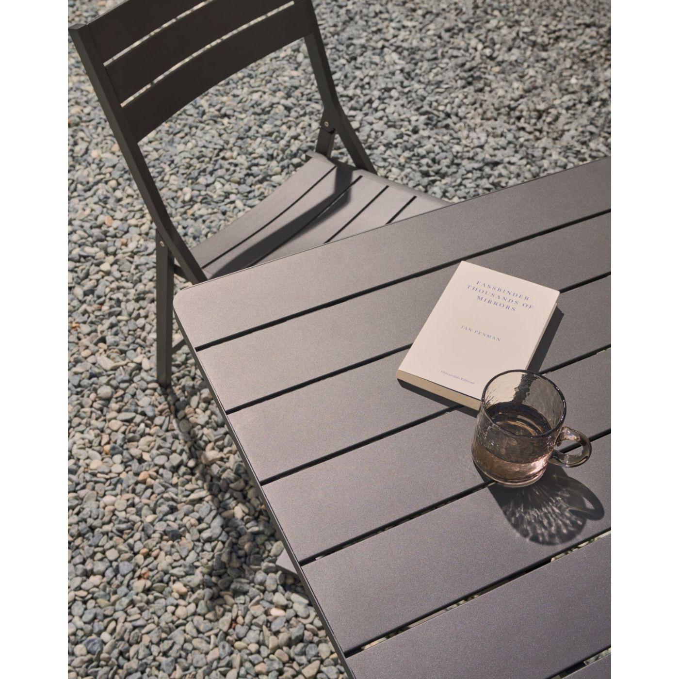 Garten Klapptisch quadratisch Torreta II Aluminium dunkelgrau 70x70
