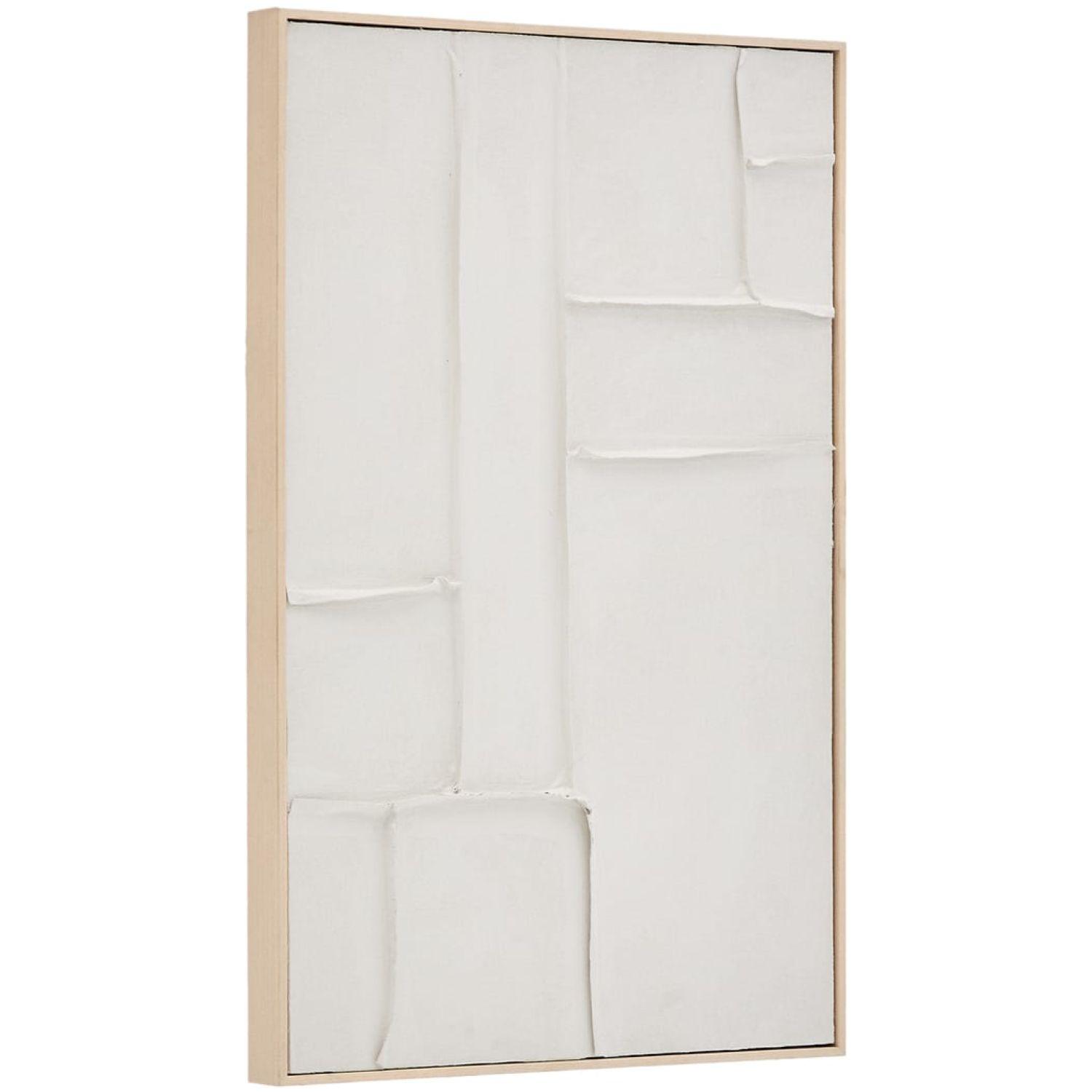 Bild Klis aus Leinen mit geometrischen Formen weiss 60x90