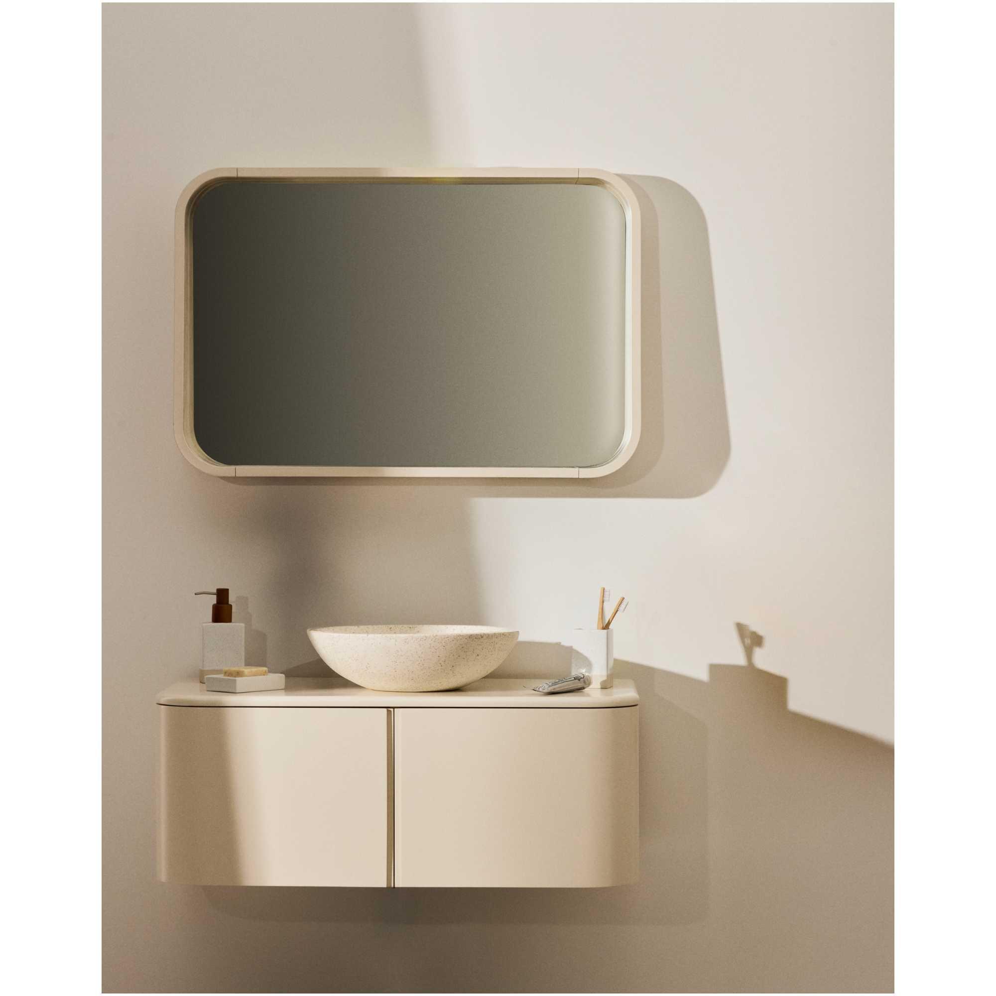 Badezimmermöbel Salaya Eschenschichtholz beige 90x45