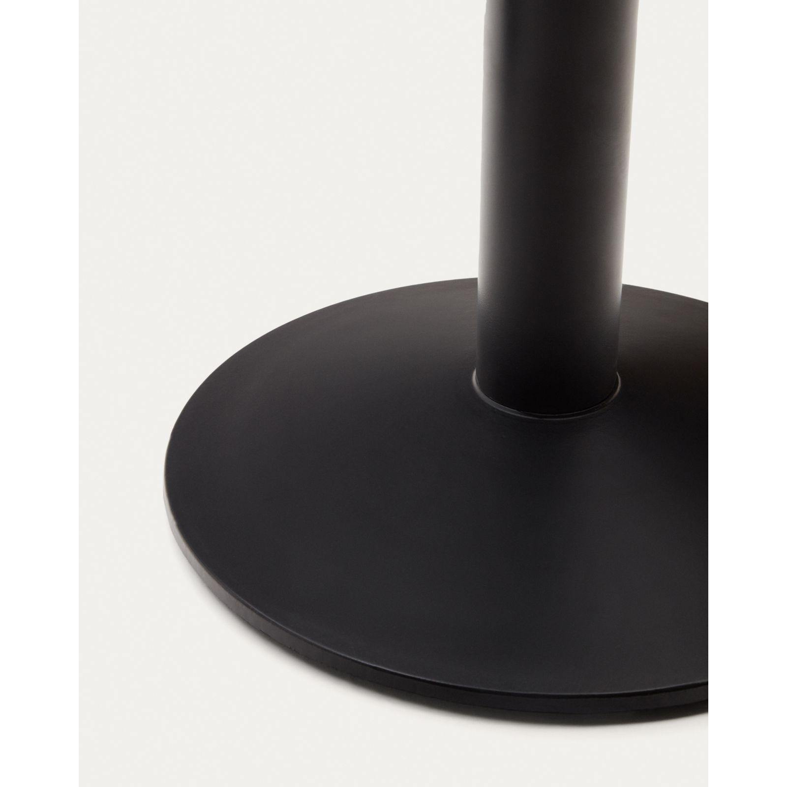 Gartentisch quadratisch Outdoor Esilda Platte HPL-Platte schwarz Gestell Metall schwarz 90x90