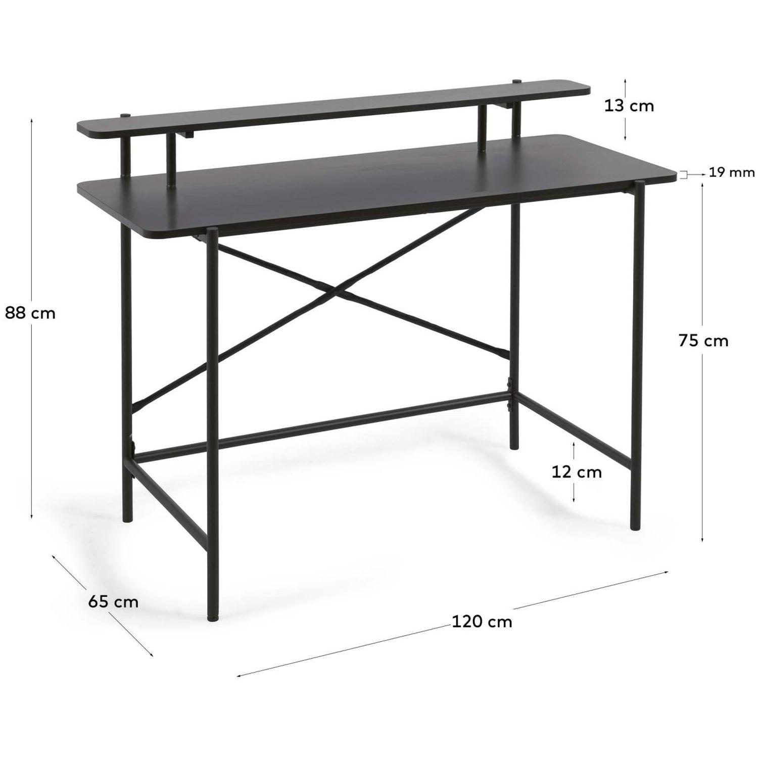 Schreibtisch Gina Melaminplatte und Metallbeine 120x60
