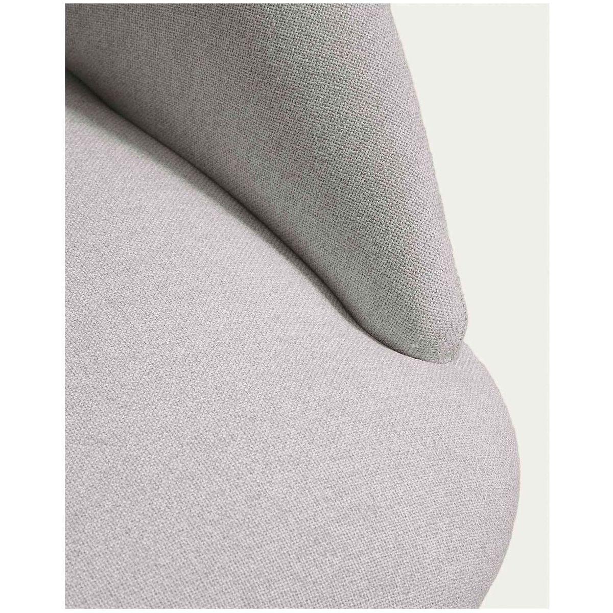 Barhocker Bonali mit grauer Chenille und Beinen aus grauem Metall FSC Mix Credit 65 cm