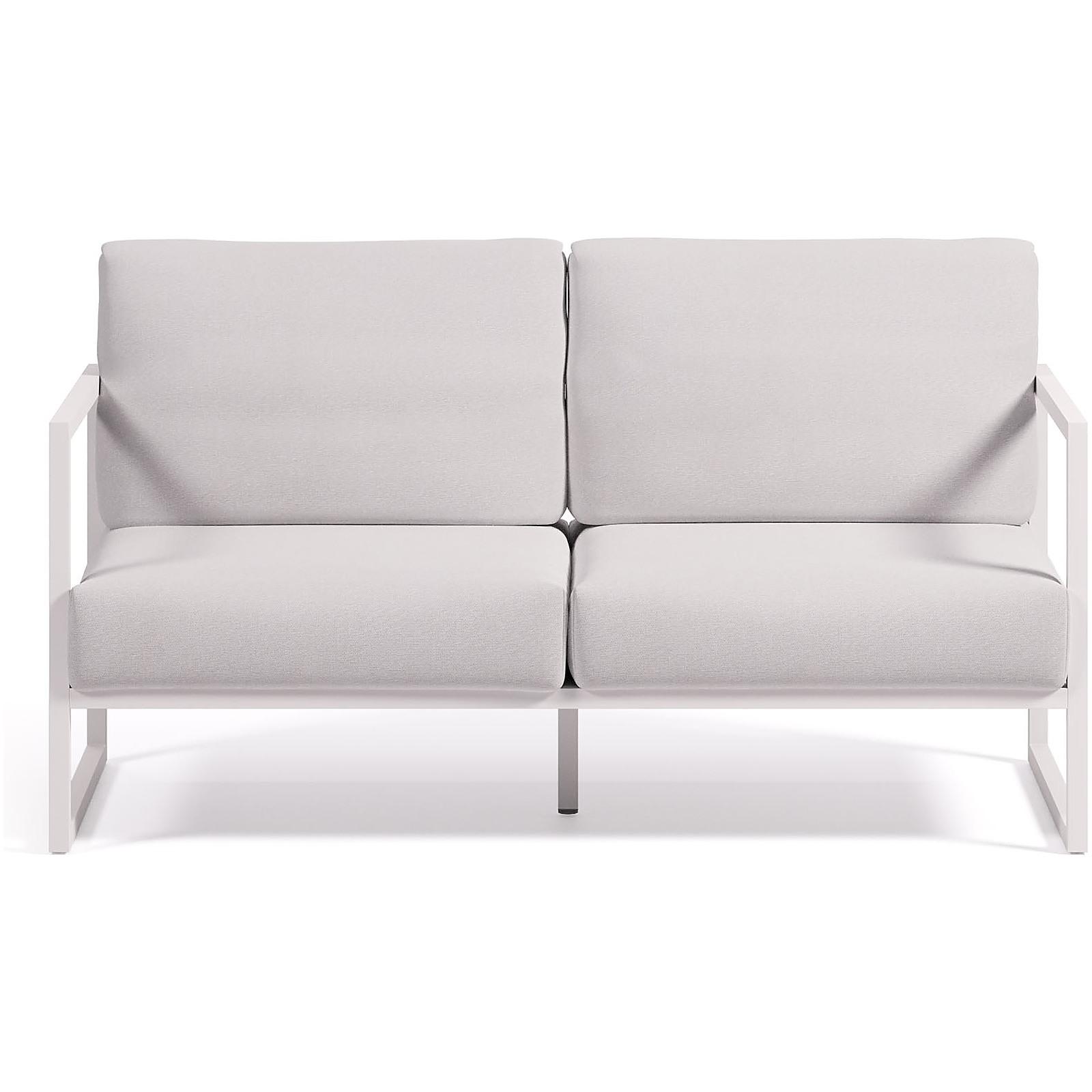 2-Sitzer-Sofa Comova 100% outdoor weiss und Aluminium weiss 150 cm