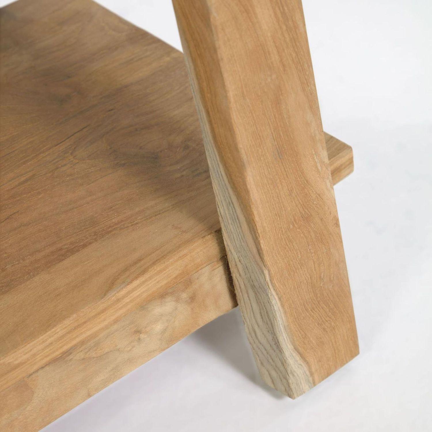 Holzbank Fajat Safara aus massivem recyceltem Teakholz 100