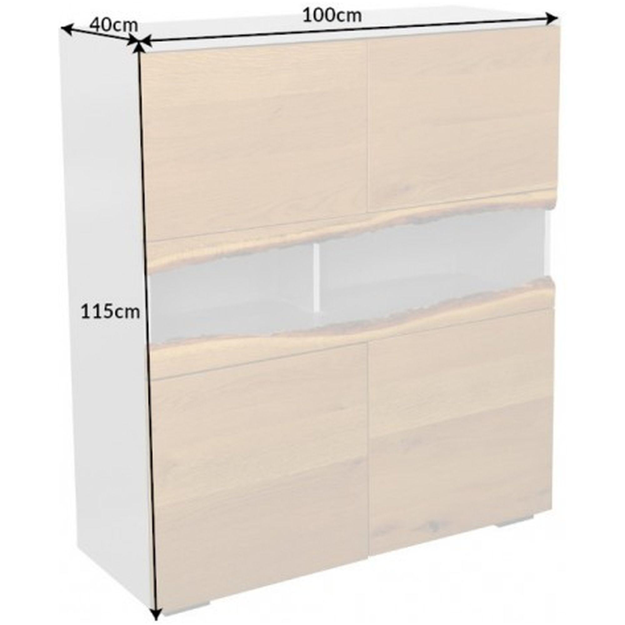 Highboard Modern House 100x115 weiss Eiche