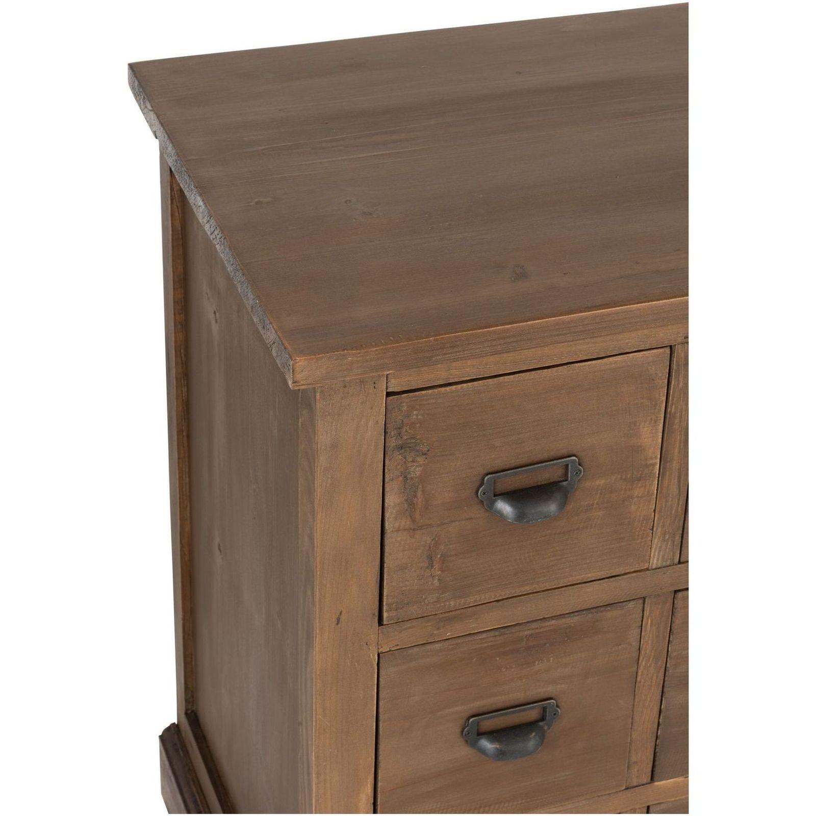 Apothekerkommode mit 18 Schubladen recyceltes Holz braun