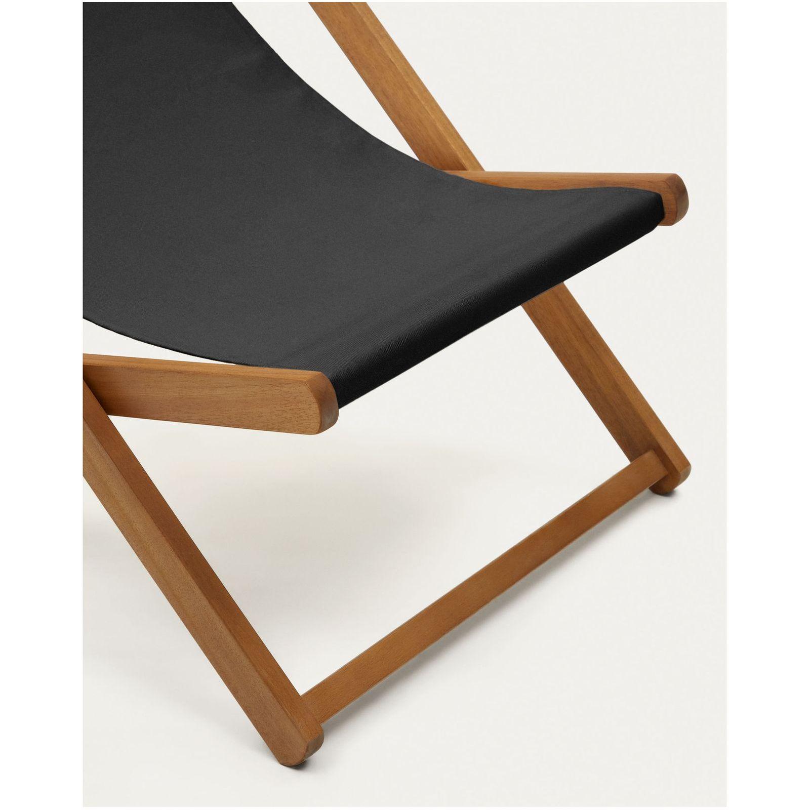 Liegestuhl Lounger schwarz (verstellbar)