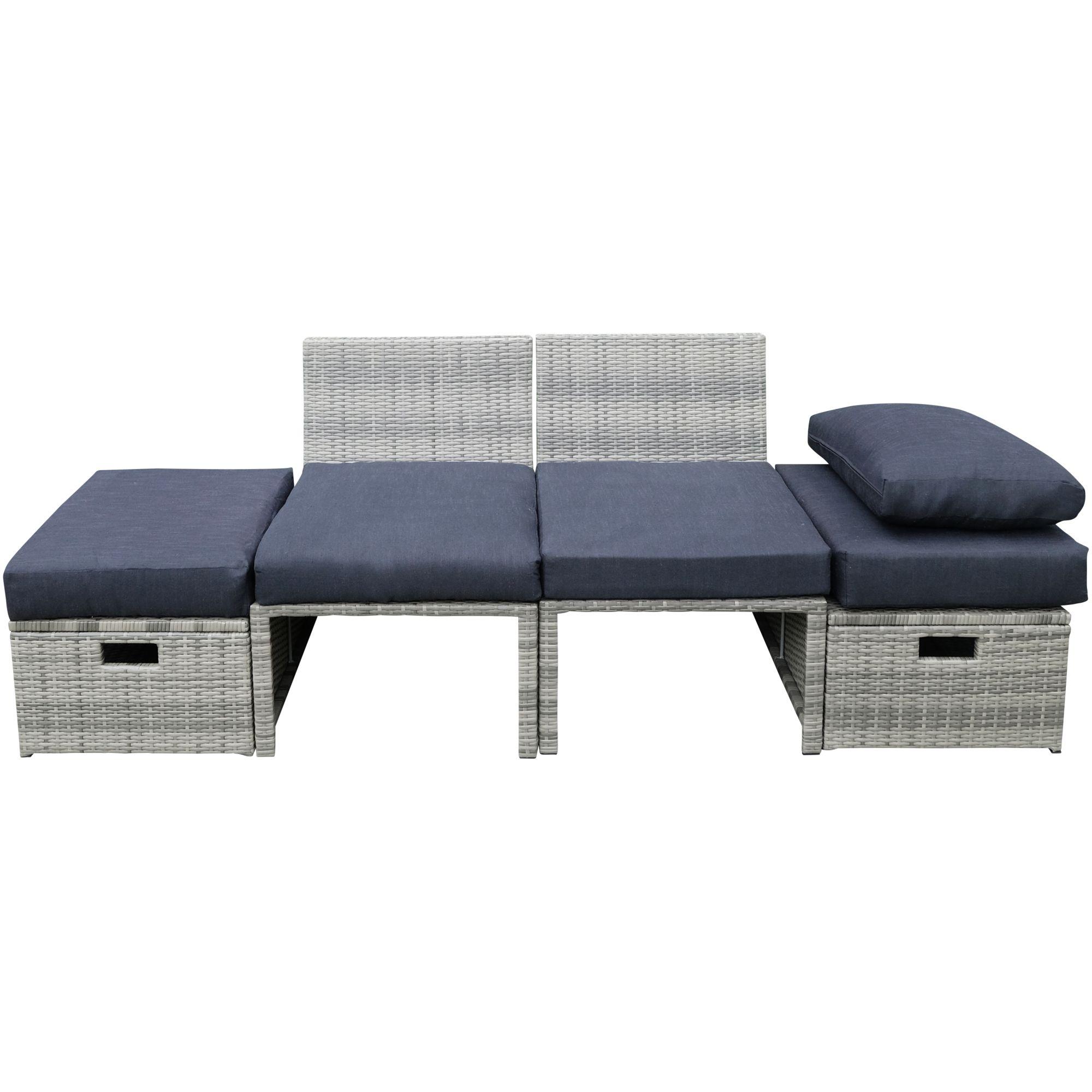 Gartenfunktionslounge Eiger Poly Rattan (4-teilig)