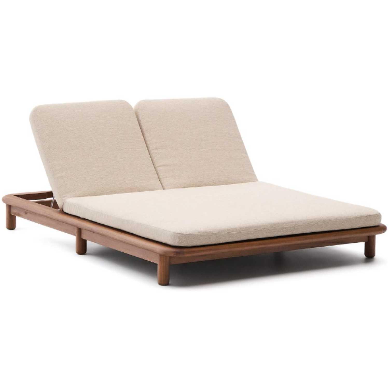 2er-Sonnenliege doppel Turqueta aus massivem Teakholz FSC 100%