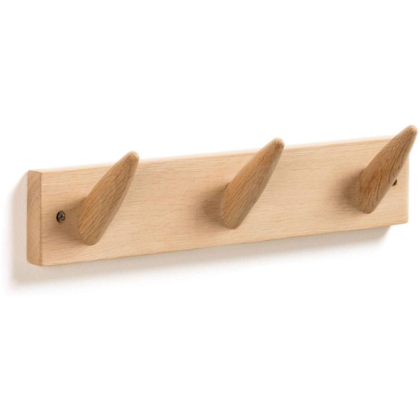 Wandgarderobe mit Haken Natane Birkenholz natur 40cm