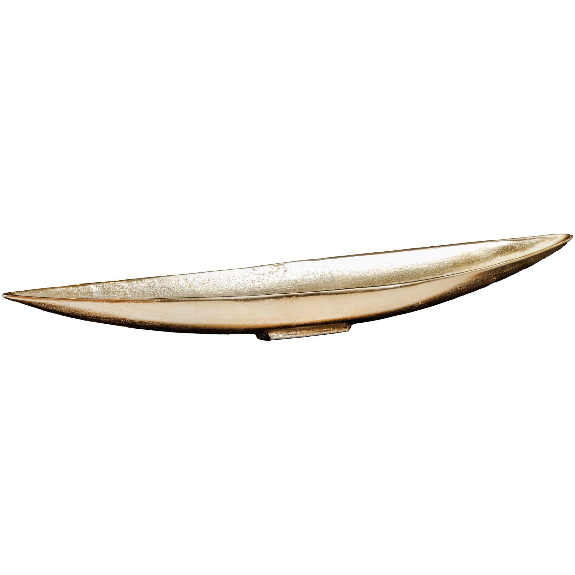 Deko Schale 82cm Aluminium Long gold