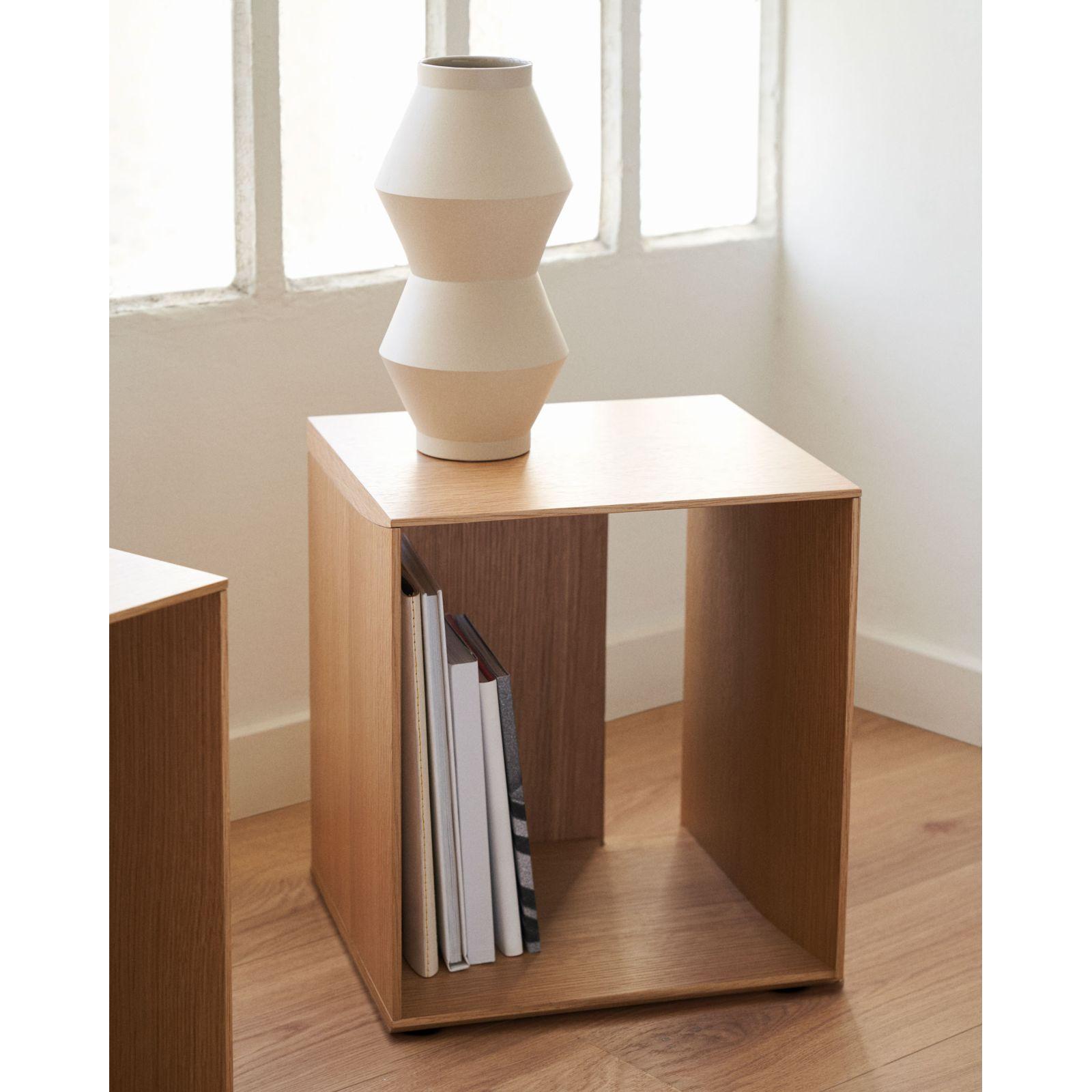 Litto kleines Regalmodul aus Nussholzfurnier 34 x 38 cm