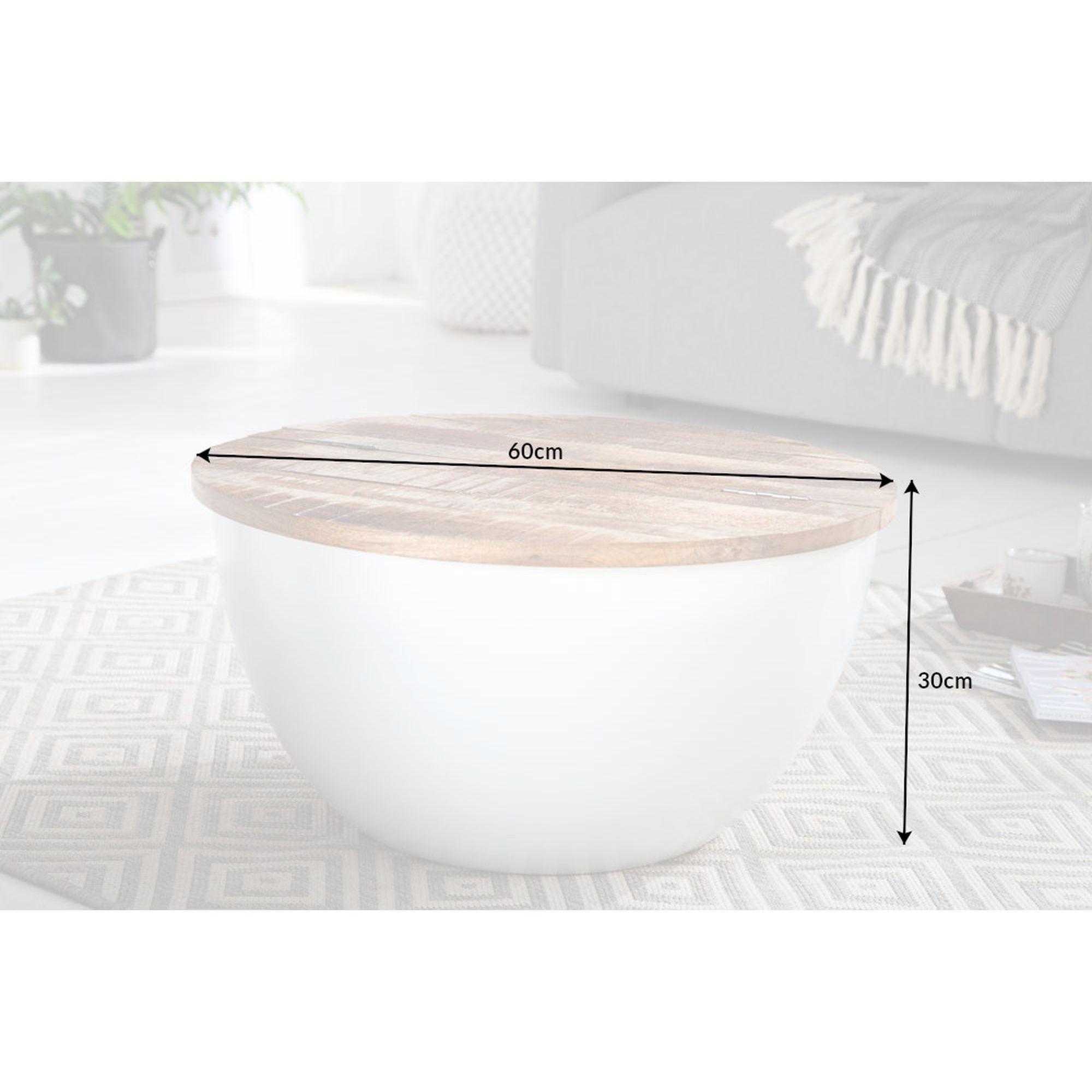 Couchtisch Loft Box weiss Mango 60x60