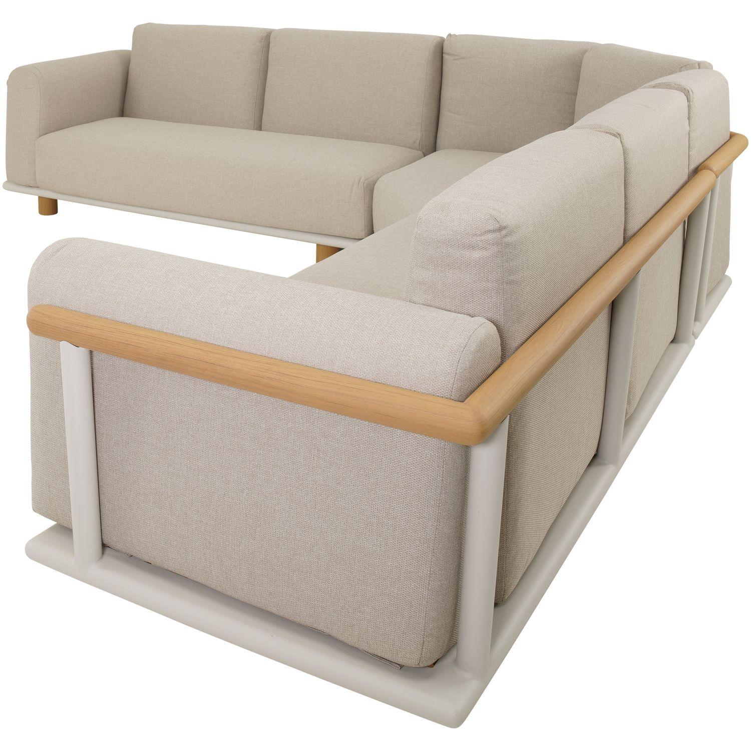 Garten Ecklounge Milano Aluminium Olefin Stoff 274x274